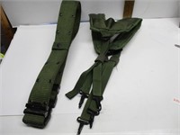 U S Army Belt and Suspenders