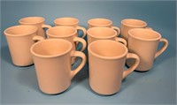 Set of 10 Syscoware Bone Colored Coffee Mugs