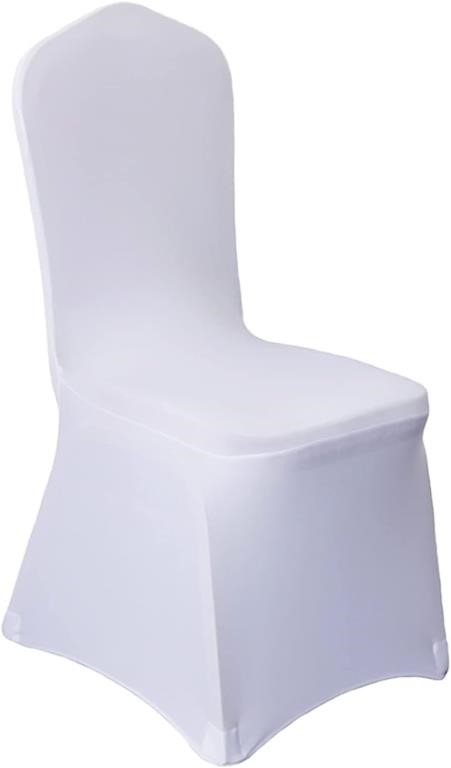 Wexninaz Chair Covers 100 Pcs White Washable Remov