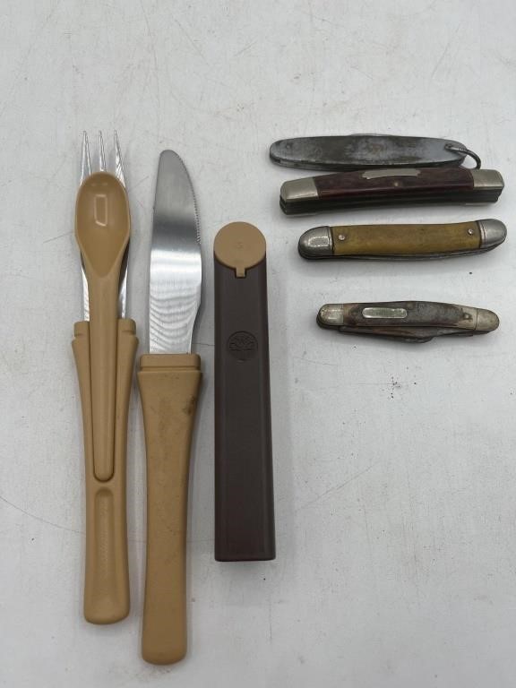 Vintage Boker camping utensils set with as is