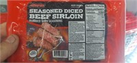 6- 4oz packages of seasoned diced beef sirloin