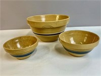 VINTAGE YELLOW WARE BOWLS