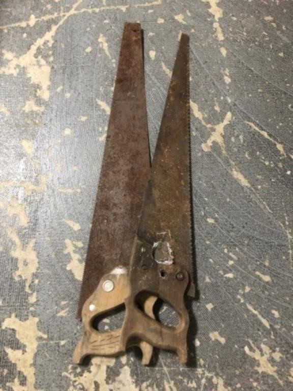 PAIR OF HAND SAWS