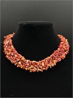 Beautiful Natural Coral Necklace Handmade