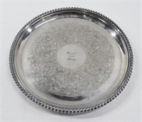 Vintage Birks 1961 Regency Plate Serving Tray 9.5"