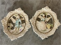 PAIR JESSO WALL PLAQUES