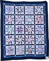 Scrappy Star, bed quilt, 107" x 89"