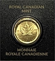 Royal Canadian Mint 1 gram GOLD Bar 2023