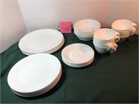 Assort. white Corelle dishes