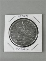 Remake 1878 S Trade Dollar 90% Silver.
