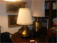 Brass Lamps Large Set of 2  Approx.46" and