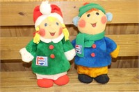 Two Vintage Pepsi Animal Fair Plush Carolers