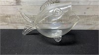 Vintage Large Art Glass Fish Bowl 15" Long X 11" H