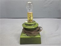 Small Green Ceramic Table Lamp