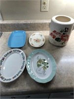 Lot of plates and McCoy jar