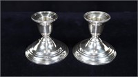 Pair International Sterling weighted candle sticks