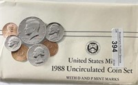 1988PD US Mint Set UNC