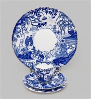 ROYAL CROWN DERBY "BLUE MIKADO" BONE CHINA SERVICE