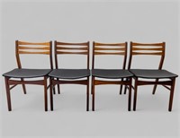 (4) MID CENTURY DANISH TEAK DINING CHAIRS