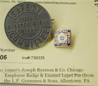 c1920's Joseph Ryerson & Co. Chicago Safety