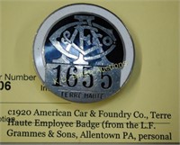 c1920 American Car & Foundry Co., Terre Haute
