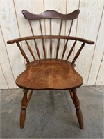 Vintage Comb Back Maple Chair