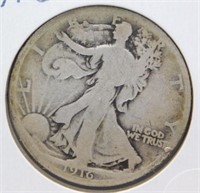 1916 Liberty Walking Half Dollar.
