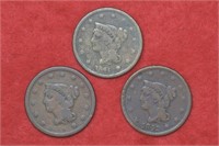 3 - Large Cents 40, 41 and 42