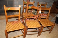5 Split Bottom Antique Chairs