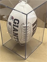 NEW YORK GIANTS SIGNED FOOTBALL in ACRYLIC CASE