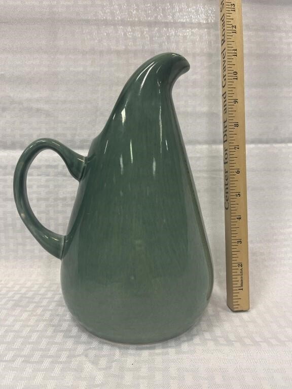 Russell Wright mid century modern green pitcher