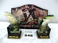 Fish Bookends and Sign
