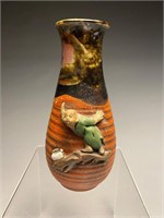 Japanese Sumida Gawa Art Pottery Vase