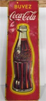 Rare French Coca Cola Vertical Advertising Sign