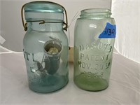 2 Vintage Glass Jars, Atlas and Mason