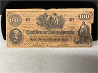 Confederate $100 bill November 1862