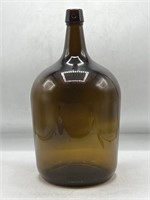 Brown glass jug vase, 14" h.
