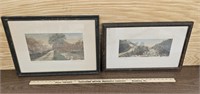 (2) Wallace Nutting Lithographs, Honeymoon