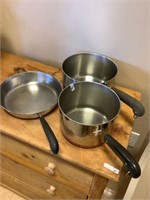 2 pots and one frying pan Revere wear