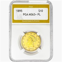 1895 $10 Gold Eagle PGA MS63+ PL