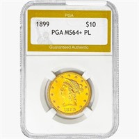 1899 $10 Gold Eagle PGA MS64+ PL