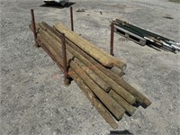 Assorted Treated Wood Posts & Rails