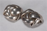 Pair of Ladies Sterling Silver Earrings,