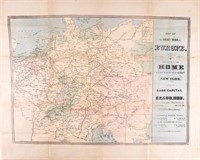 1870 Map of the Seat of War in Europe