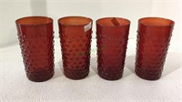 Set up for vintage hobnail beverage glasses each