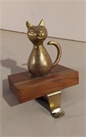 Brass Mantle Cheshire Cat W/ Hanger