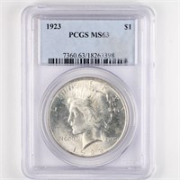 1923 Peace Dollar PCGS MS63