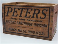 Antique Wooden Peters Ammunition Crate / Box
