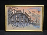 Vintage Framed Japanese Woodblock Print