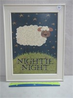 CUTE NIGHTIE NIGHT FRAMED ART PRINT